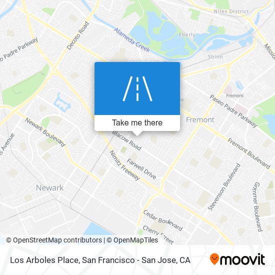 Los Arboles Place map