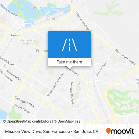 Mission View Drive map