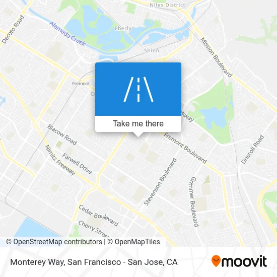 Monterey Way map