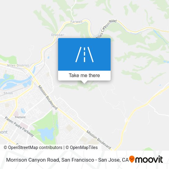 Morrison Canyon Road map