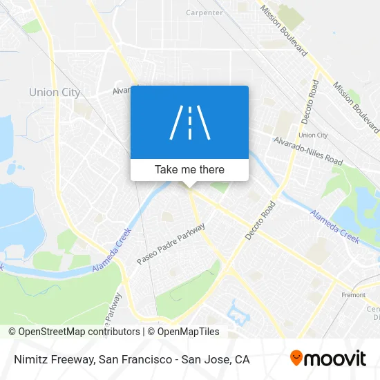 Nimitz Freeway map