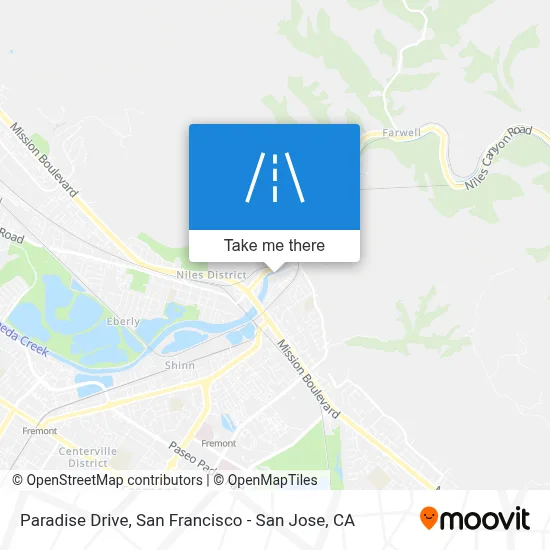 Paradise Drive map