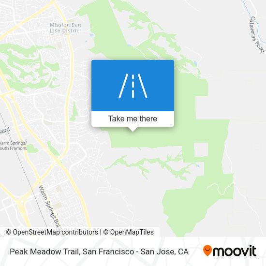 Peak Meadow Trail map