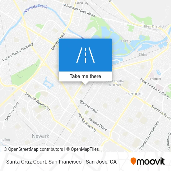 Santa Cruz Court map