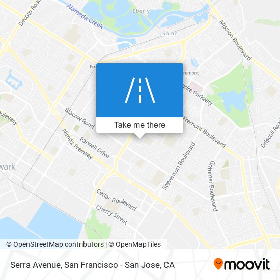 Serra Avenue map