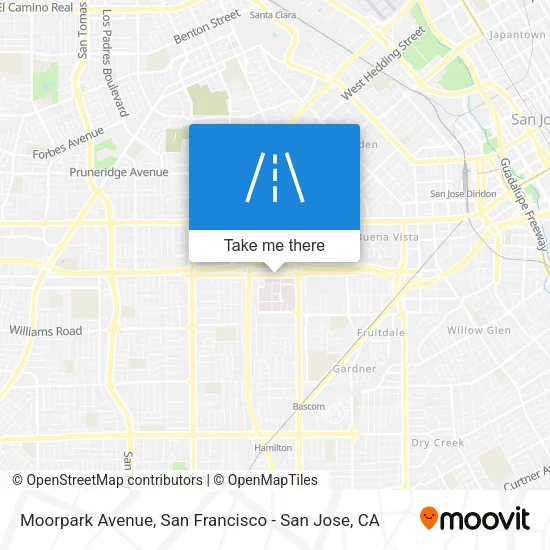 Moorpark Avenue map