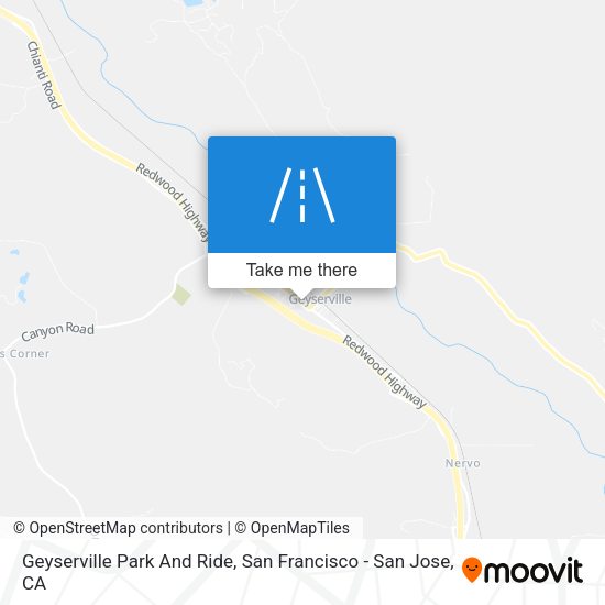 Geyserville Park And Ride map