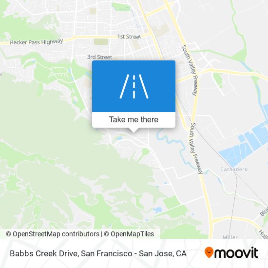 Mapa de Babbs Creek Drive