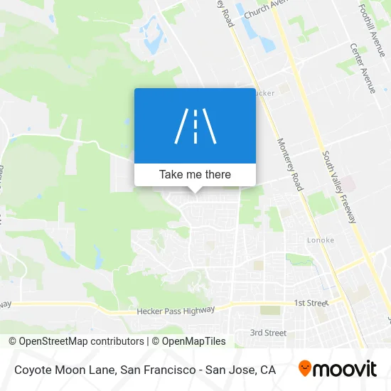 Coyote Moon Lane map