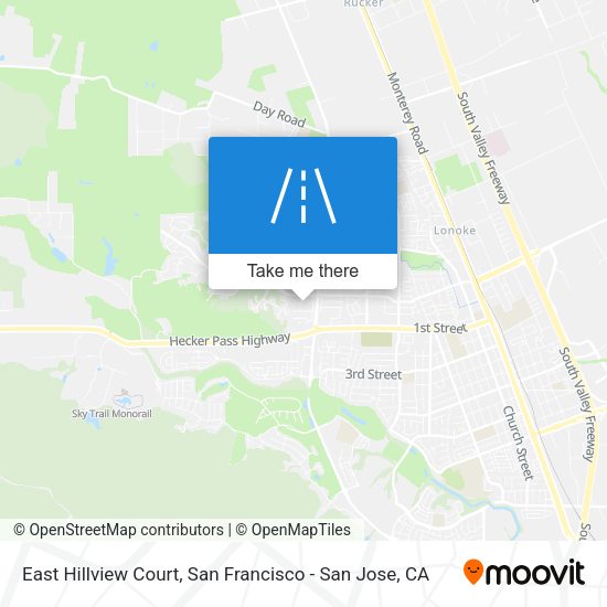 Mapa de East Hillview Court