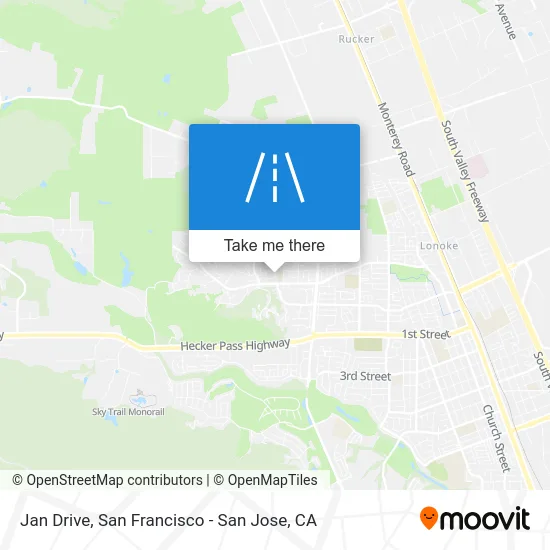 Jan Drive map