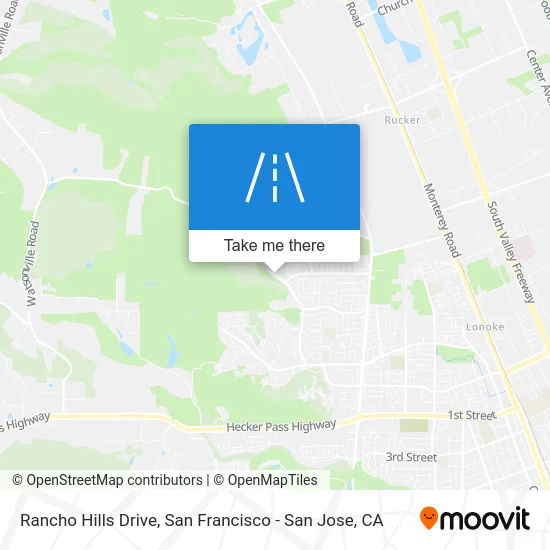 Rancho Hills Drive map