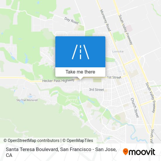 Mapa de Santa Teresa Boulevard