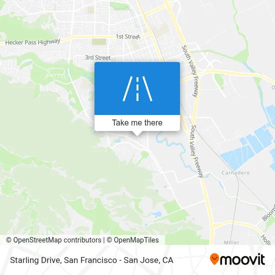 Starling Drive map