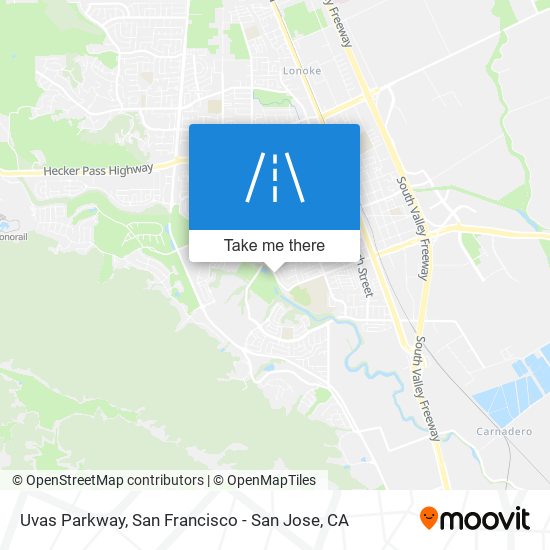 Uvas Parkway map