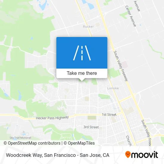 Woodcreek Way map