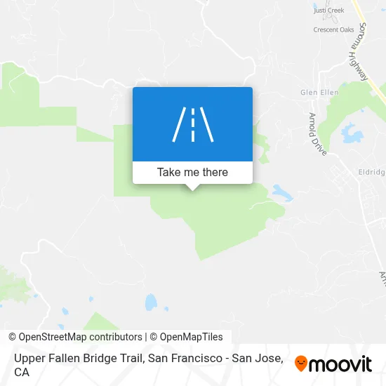 Upper Fallen Bridge Trail map
