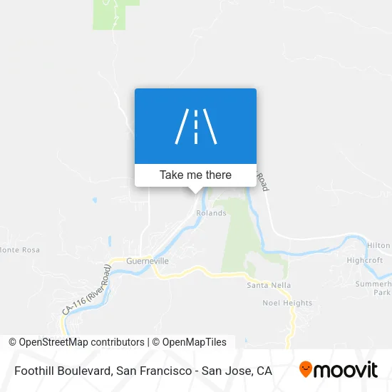 Mapa de Foothill Boulevard