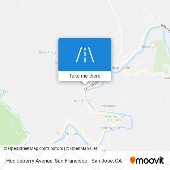 Huckleberry Avenue map