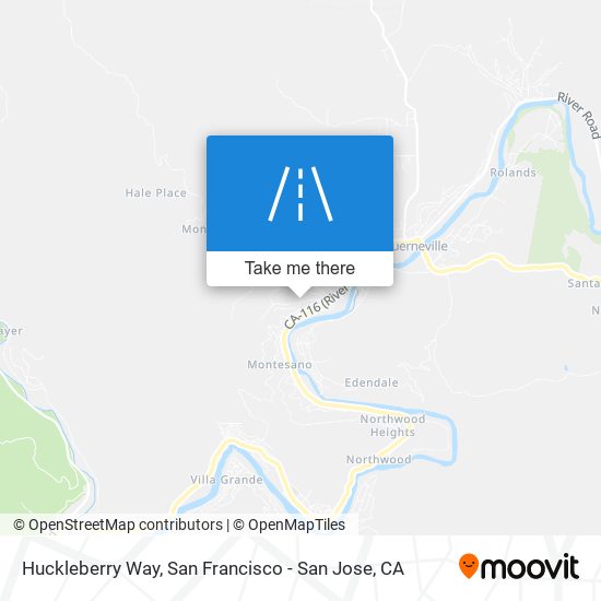 Huckleberry Way map