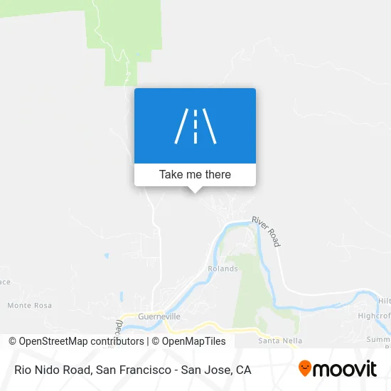 Rio Nido Road map