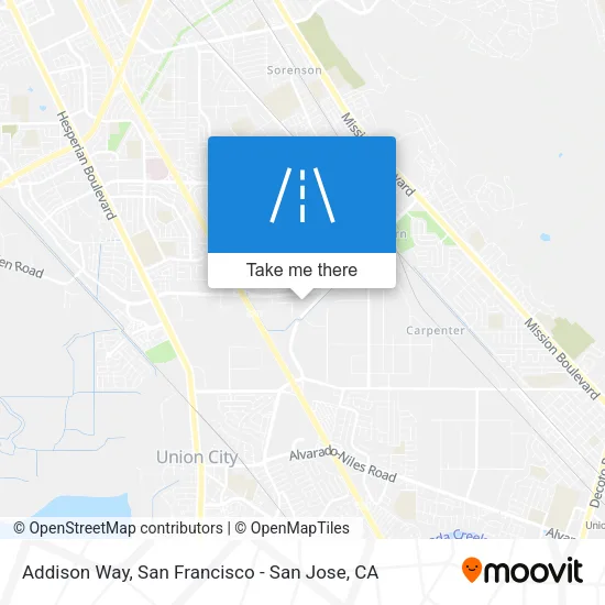 Mapa de Addison Way