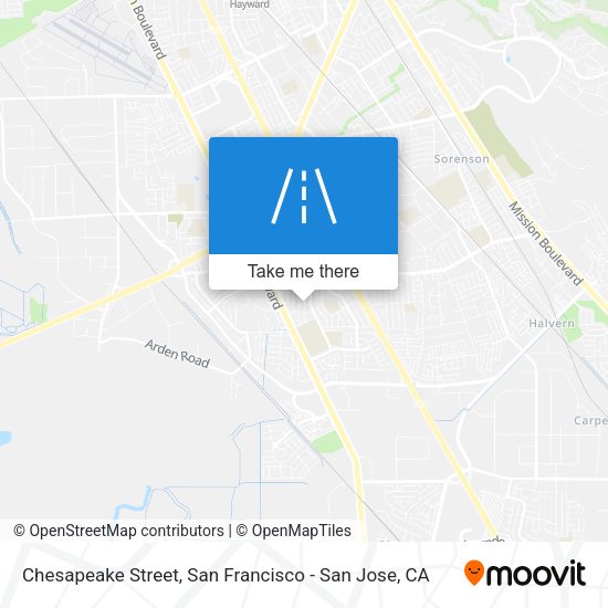 Mapa de Chesapeake Street