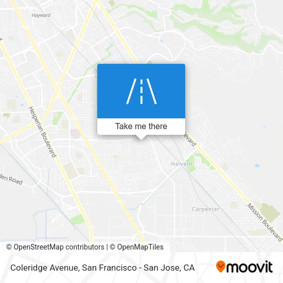 Mapa de Coleridge Avenue