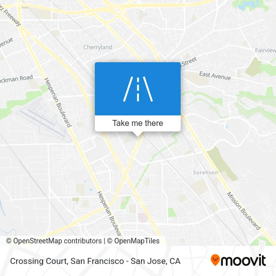 Mapa de Crossing Court