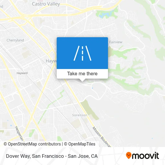 Dover Way map