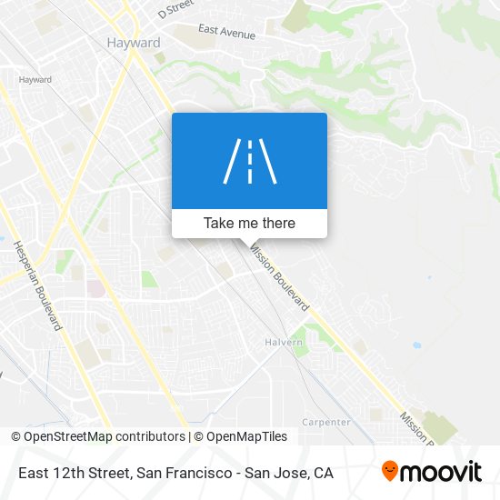 East 12th Street map