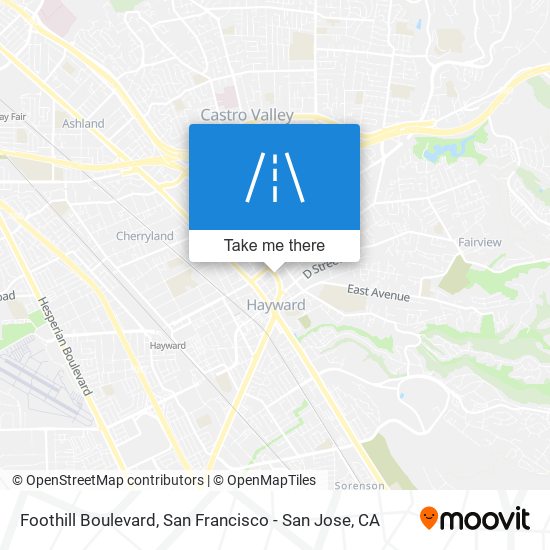 Foothill Boulevard map