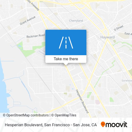 Hesperian Boulevard map