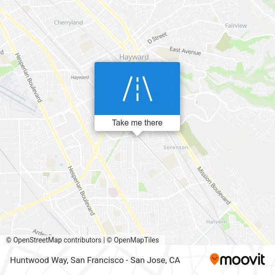 Mapa de Huntwood Way