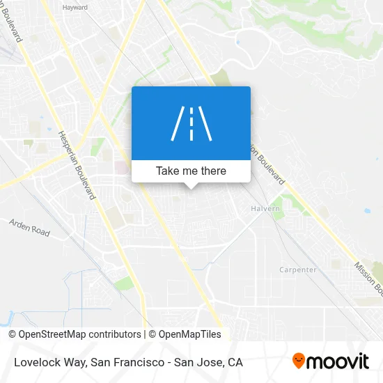 Lovelock Way map
