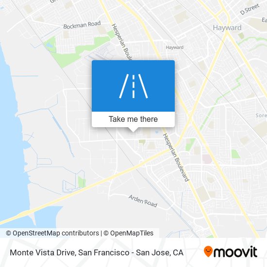 Monte Vista Drive map