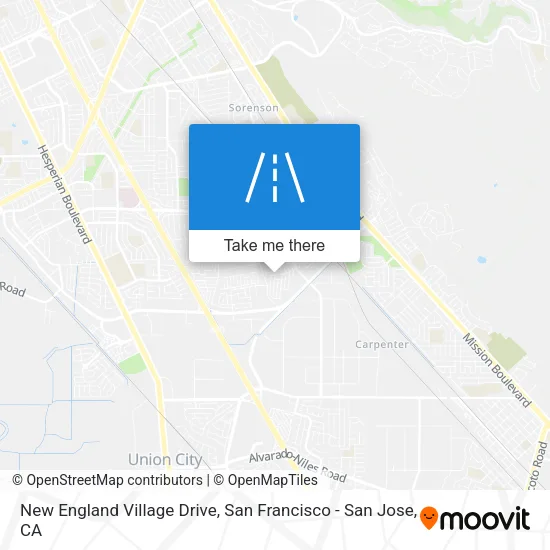 Mapa de New England Village Drive