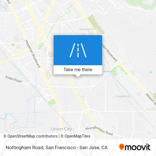 Mapa de Nottingham Road