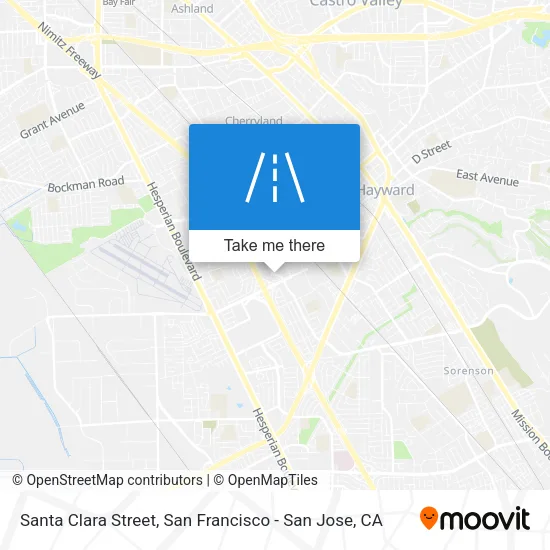 Mapa de Santa Clara Street