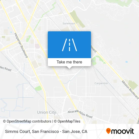 Mapa de Simms Court