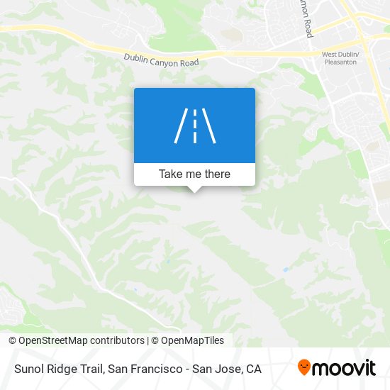 Sunol Ridge Trail map