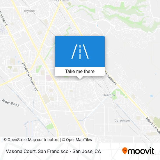 Vasona Court map