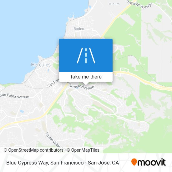 Blue Cypress Way map