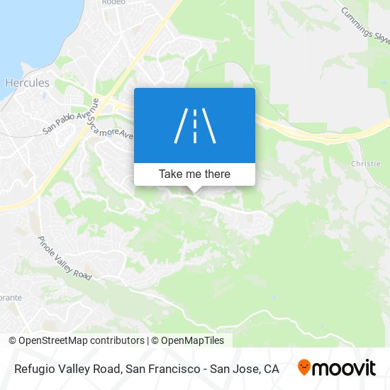 Refugio Valley Road map