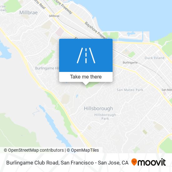 Mapa de Burlingame Club Road