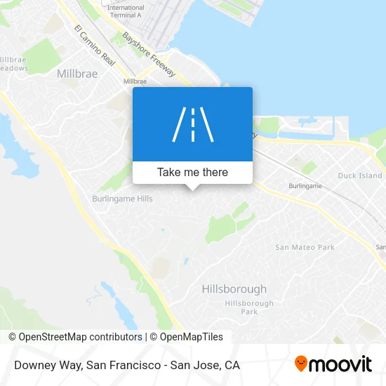 Downey Way map