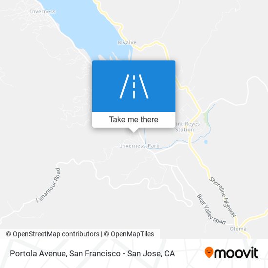 Portola Avenue map