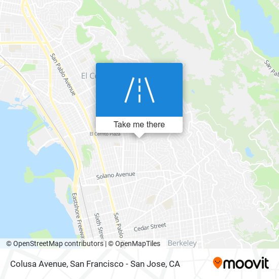 Colusa Avenue map