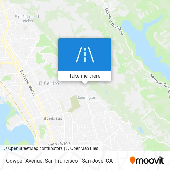 Cowper Avenue map
