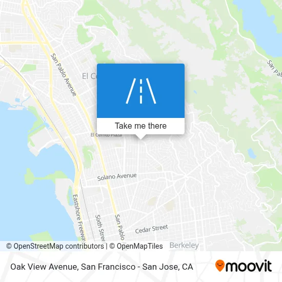 Oak View Avenue map